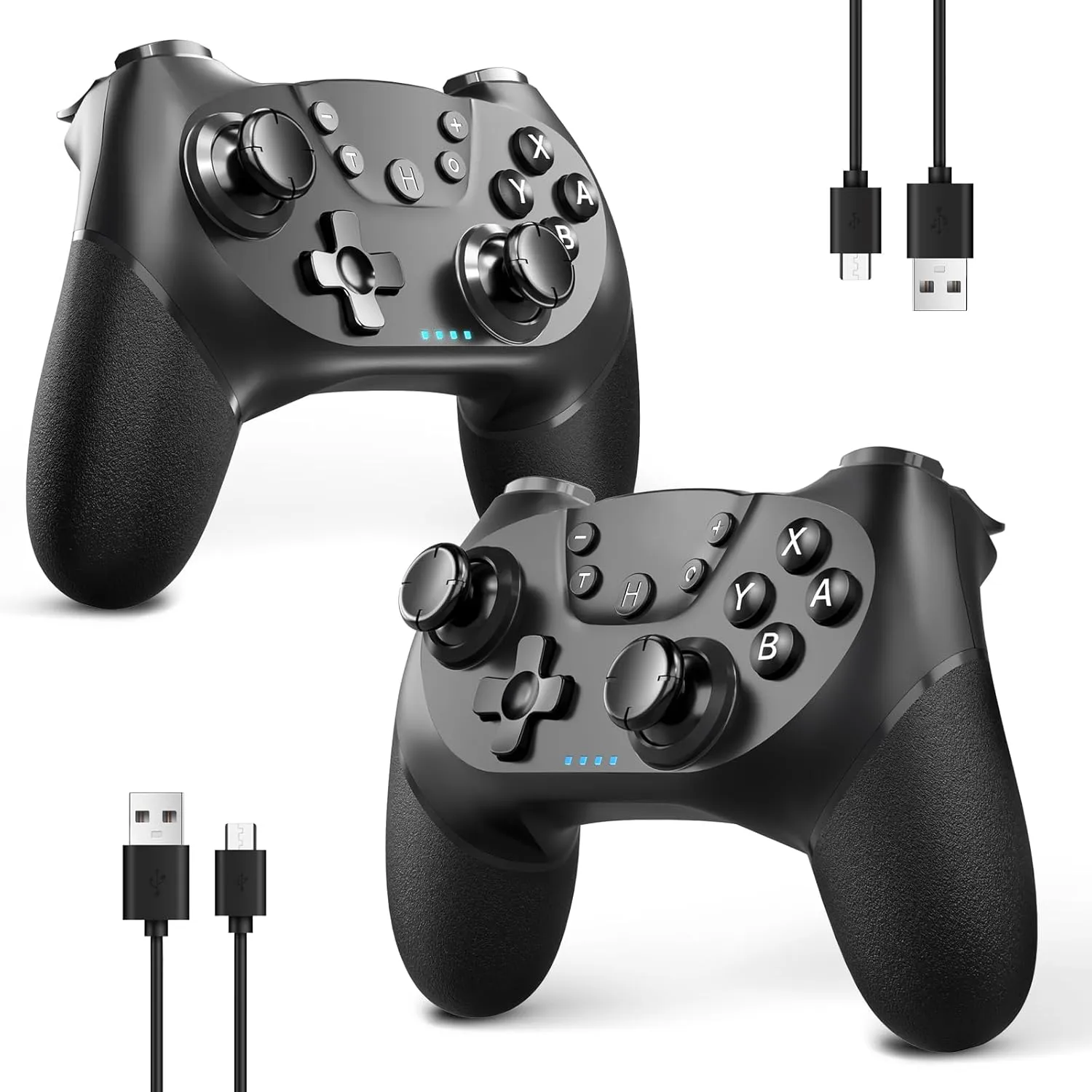 AceGamer 2 pack Wireless Controller for Nintendo Switch/Lite/OLED, Dual Vibration/Turbo/Ergonomic ! (Black*2)