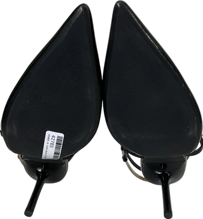 Bershka Black High-heel Shoes With Chain Detail UK 6 EU 39 👠