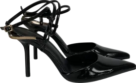 Bershka Black High-heel Shoes With Chain Detail UK 6 EU 39 👠