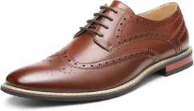 Bruno Marc Italy Prince Men's Classic Modern Oxford Wingtip Lace Dress Shoes