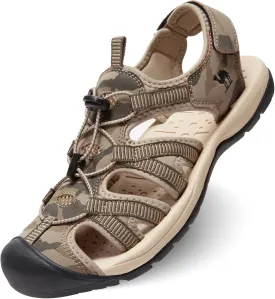 CAMELSPORTS Men's Hiking Sandals Closed Toe Outdoor Beach Sandal Waterproof Sport Fisherman Sandals Water Shoes