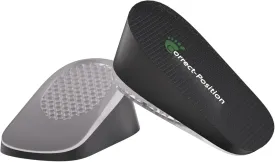 Correct-Position Height Increase Insoles, Heel Cushion Inserts, Heel Lift Inserts for Leg Length Discrepancies (Black, 1.8" Height)