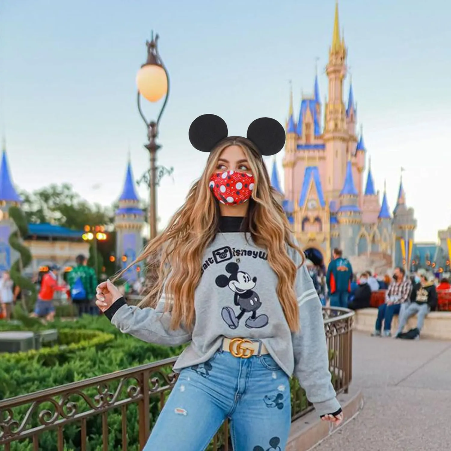 DRESHOW Mouse Ears Headbands Solid Black Ears Party Decoration Costume Headbands Hair Band for Christmas Party