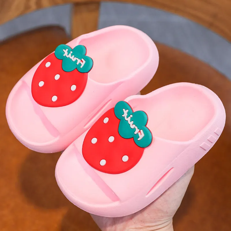 Dunnmall Children's Sandals Female Cartoon Baby Home Cute Non-Slip Children Strawberry Princess Shoes Summer Soft Bottom Boys
