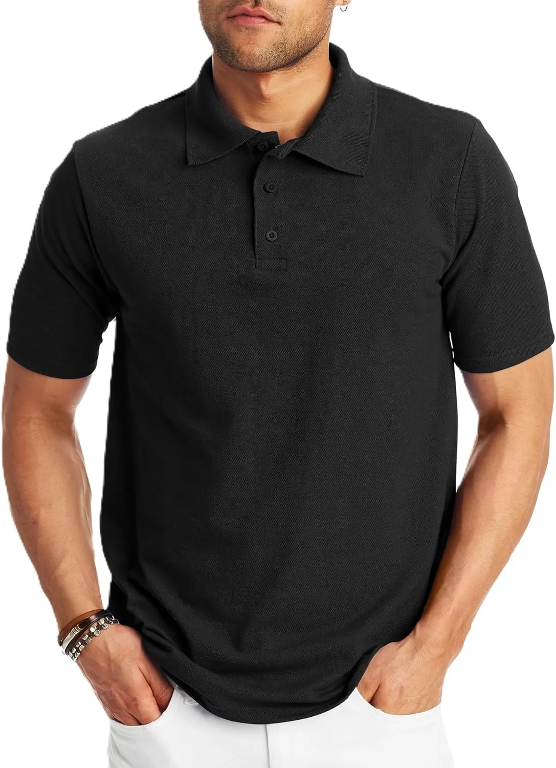 Hanes Men??s X-Temp Short Sleeve Polo Shirt, Midweight Men's Shirt