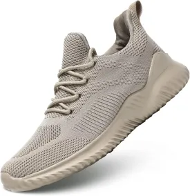 Mens Running Shoes Slip on Walking Tennis Sneakers Lightweight Breathable Mesh Workout Casual Sports Shoes Soft Sole