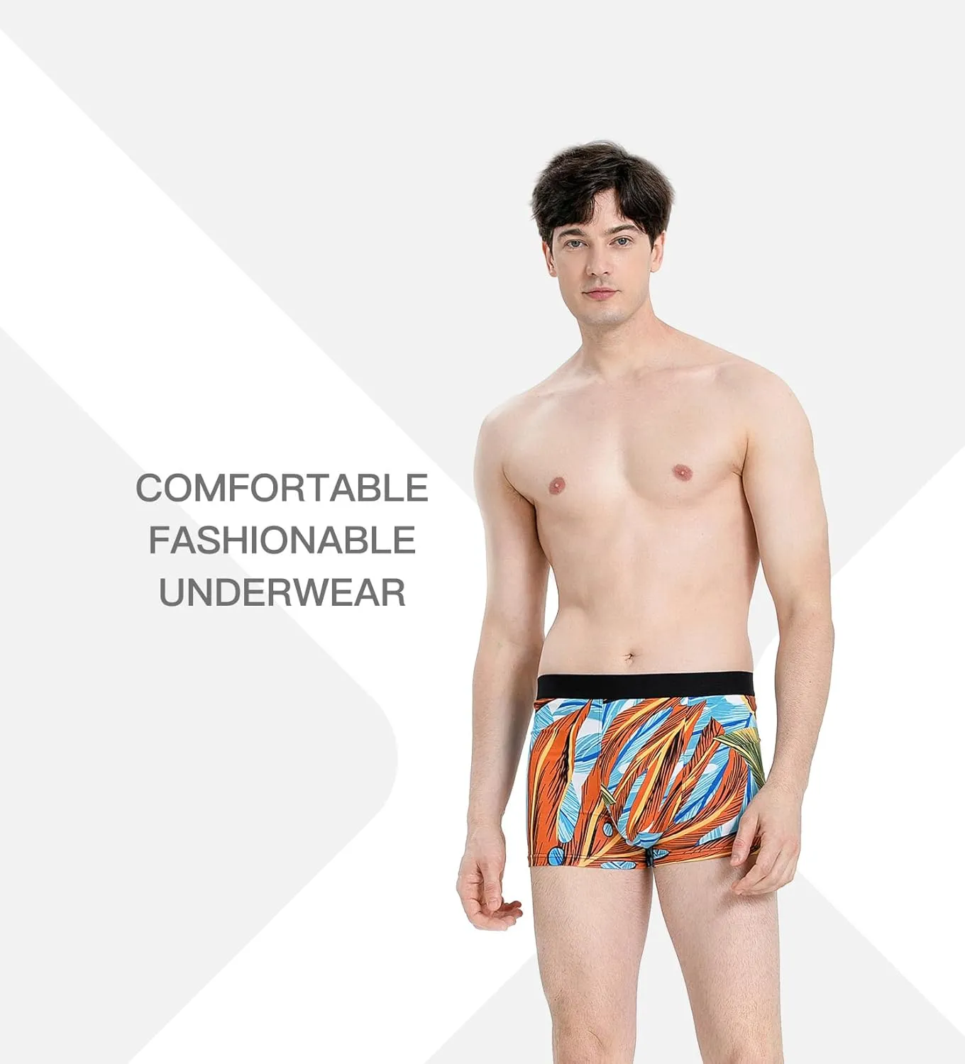 Men's Underwear Boxer Briefs Bamboo Viscose Trunks Soft Comfortable Multipack
