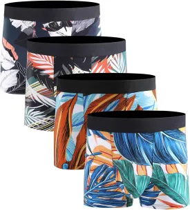 Men's Underwear Boxer Briefs Bamboo Viscose Trunks Soft Comfortable Multipack