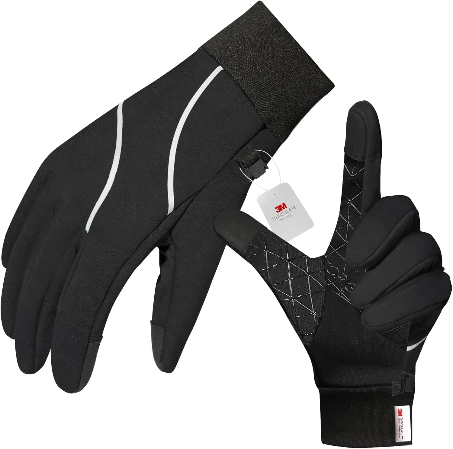Origem Winter Gloves Men Women, Touch Screen Anti-Slip Warm 3M Thinsulate Running Gloves Lined for Cycling Driving Hiking Walking Gardening