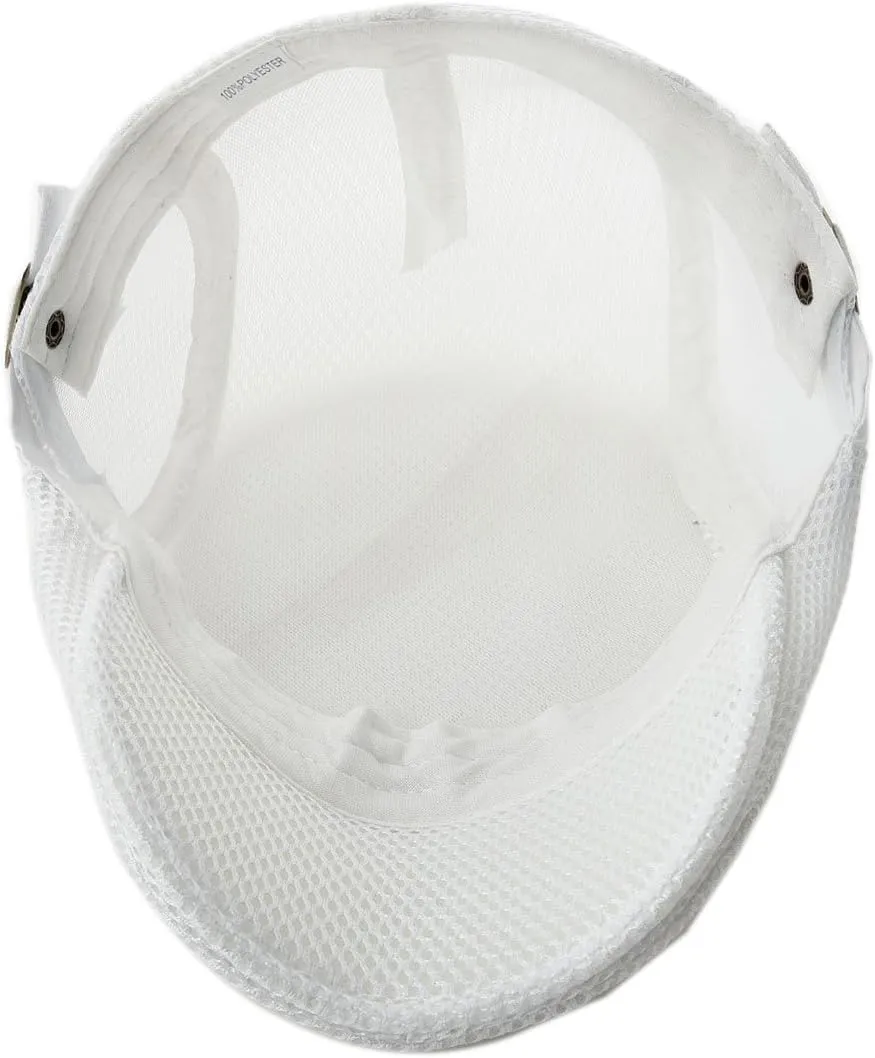 VOBOOM Men Breathable Mesh Summer Hat Adjustable Newsboy Beret Ivy Cabbie Flat Cap
