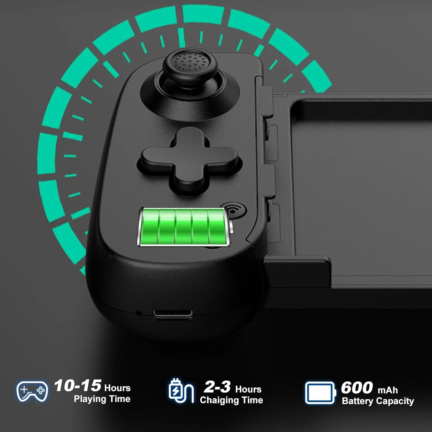 Wireless Controller for iPhone/Android/PC/iPad/Tablet/APPL Arcade MFi Games/Switch/PS4, Support Streaming on PS5/PS4/Xbox/PC Console, Cloud Gaming Gamepad Joystick - Turbo/6-Axis Gyro/Dual Motors